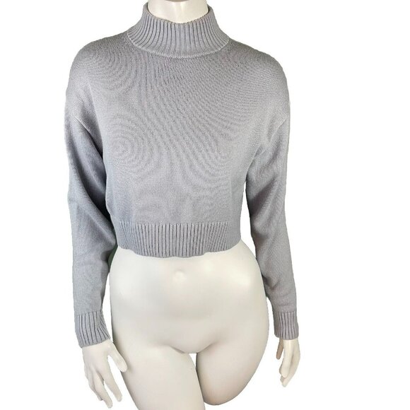 Sunday Best Sweaters - Sunday Best XX2 Organic Cotton Cashmere Blend Mock Neck Boxy Cropped Sweater